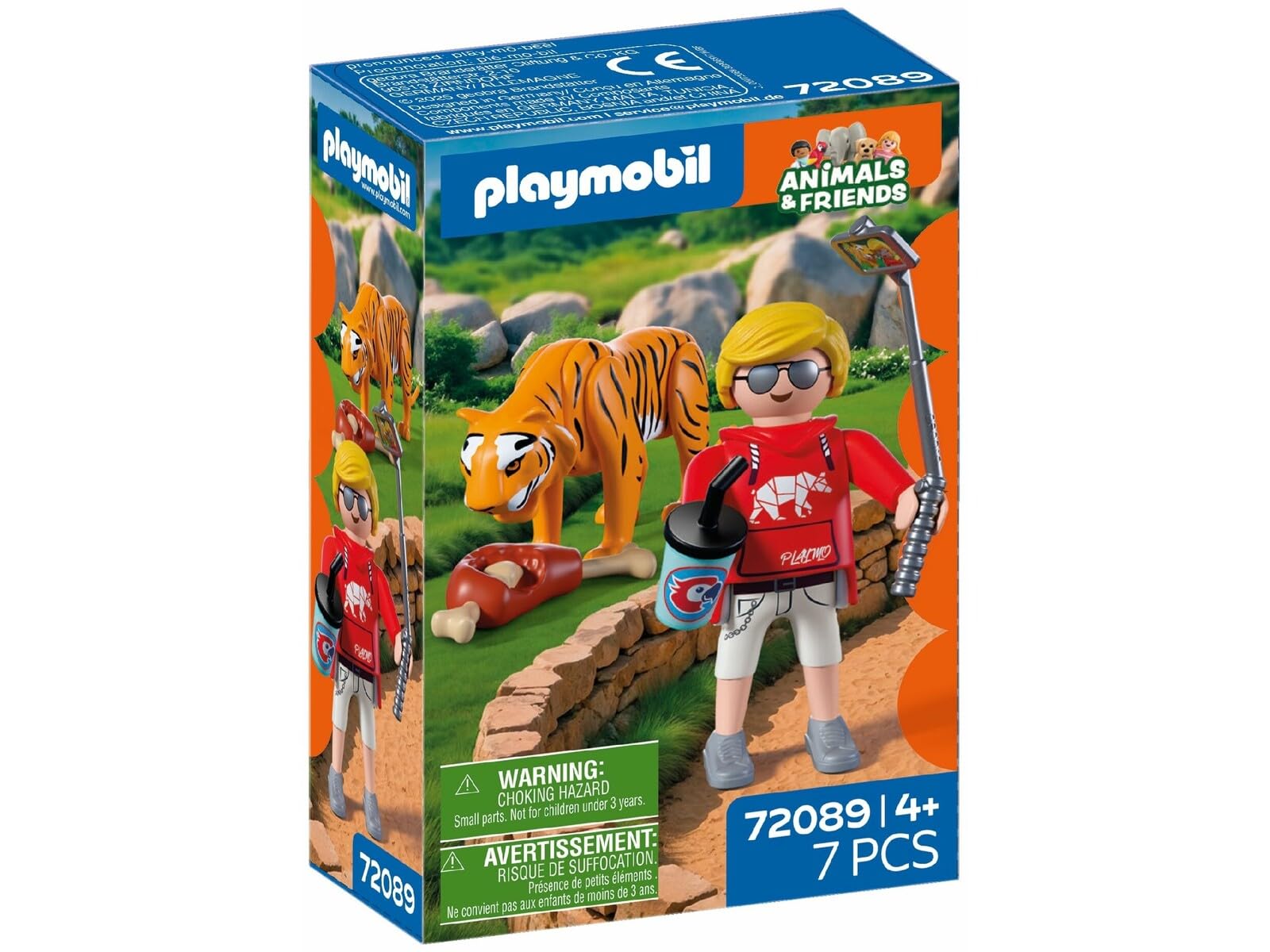 Amazon.co.jp: プレイモービル動物園:虎と訪問者 : Toys & Games